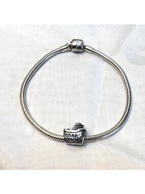 Soufeel Slide Charm Bracelet Sterling Silver 925 Noah's Ark Charm 7.5'' Length